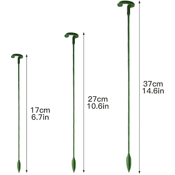 30-pack Trädgårdsplantstöd, Enstaka Stjälkar, Blomstöd, Orkidé, Pion, Lilja, Ros
