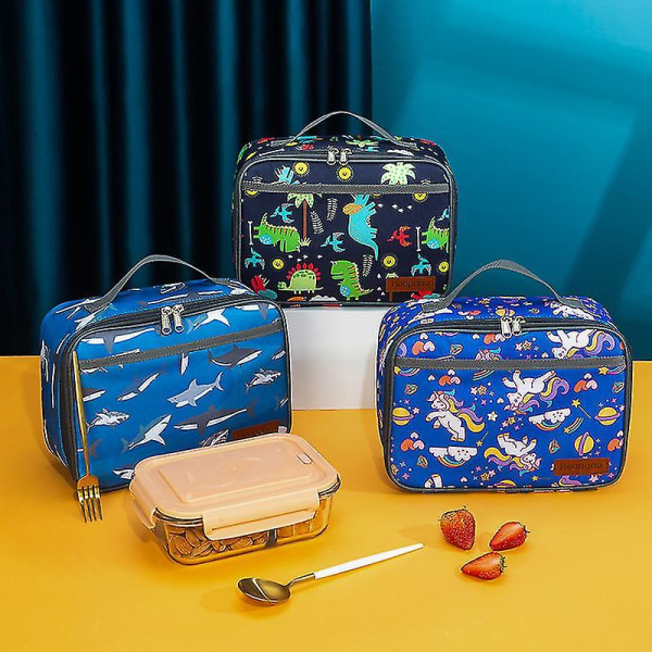 Barnens Lunchlåda Isolerad Mjuk Väska Mini Kylare Tillbaka Till Skolan Isolerad Måltidsväska Set För Flickor, Pojkar, Dinosaurie