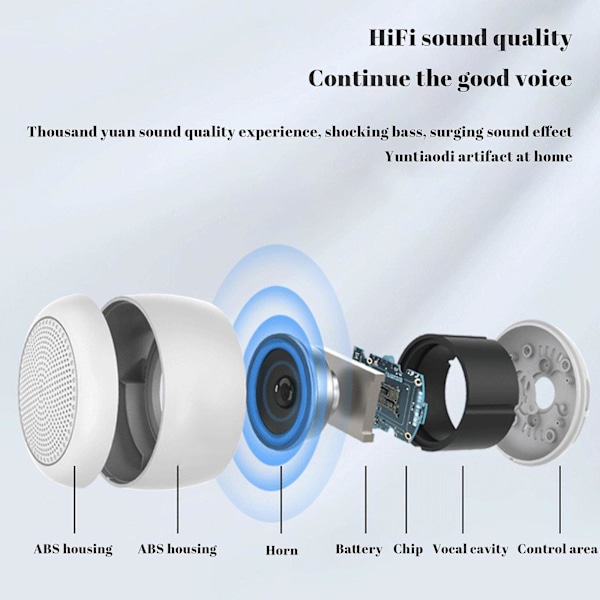 Bärbar högtalare Bluetooth-högtalare Bluetooth 5.0 AUX-kabel