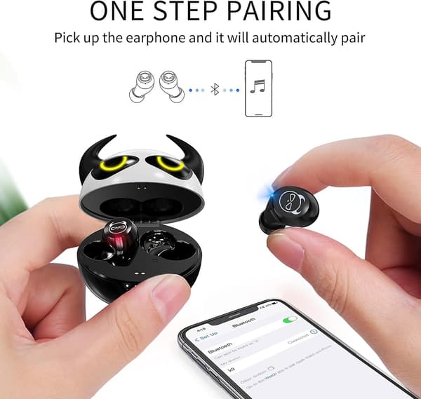 Bluetooth-ørepropper, trådløse ørepropper med ladeetui IPX5 vanntett bluetooth-headset