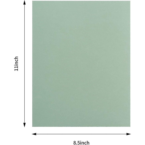 20 ark farvet tykt papir karton - salviegrøn, 8,5 x 11 tommer