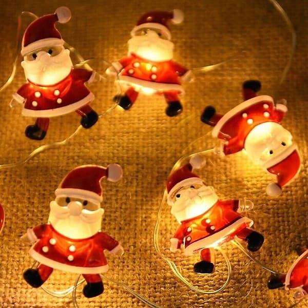 2M 20LED Julbelysning med Tomtefigur