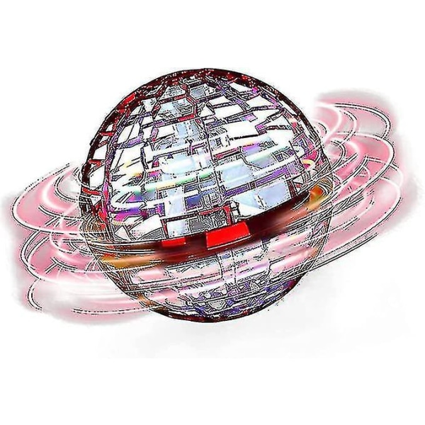 Mini lentävä pallolelu, jossa on sisäänrakennettu Rgb-kevyt käsiohjattu muotoilu (punainen)