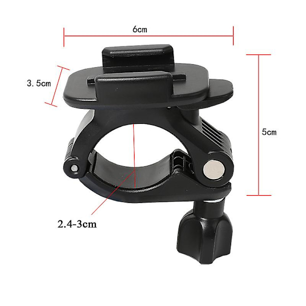 Polkupyörän ohjaustangon kiinnike, istuimen tolpan sovitin Gopro Hero 10 9 8 7 6 5/dji Osmo Action/insta360 One R -kameran lisävaruste (musta)