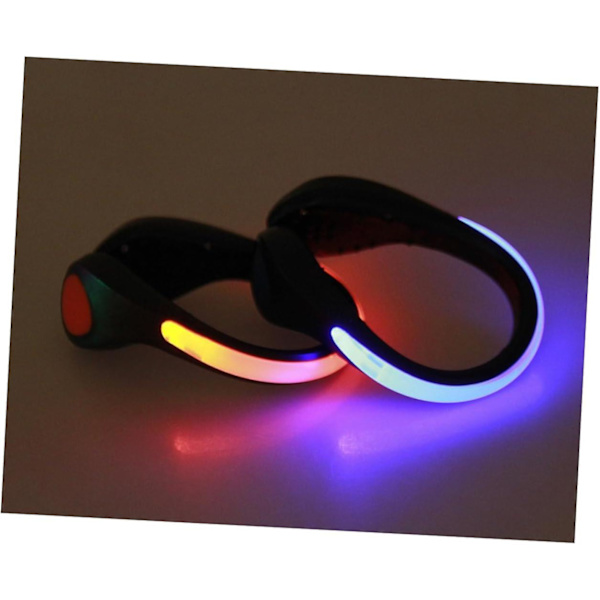 2 st LED-lampor för skor, regnsäker blinkande lampa för löpning, jogging, cykling, utomhusaktiviteter, hundpromenader på natten