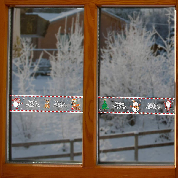 Vindusklistremerker til julepynt, selvklebende veggvinduer