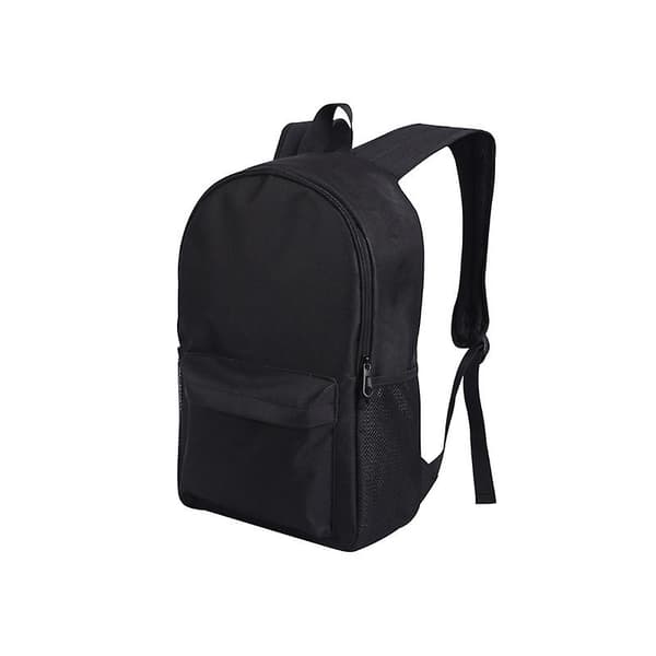 Casual laptop rygsæk med USB-opladningsinterface helt sort tilpasset