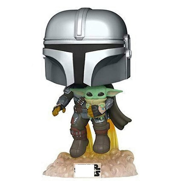 Mandalorian Hug Baby Yoda Actionfigur Staty Leksak Prydnad Present