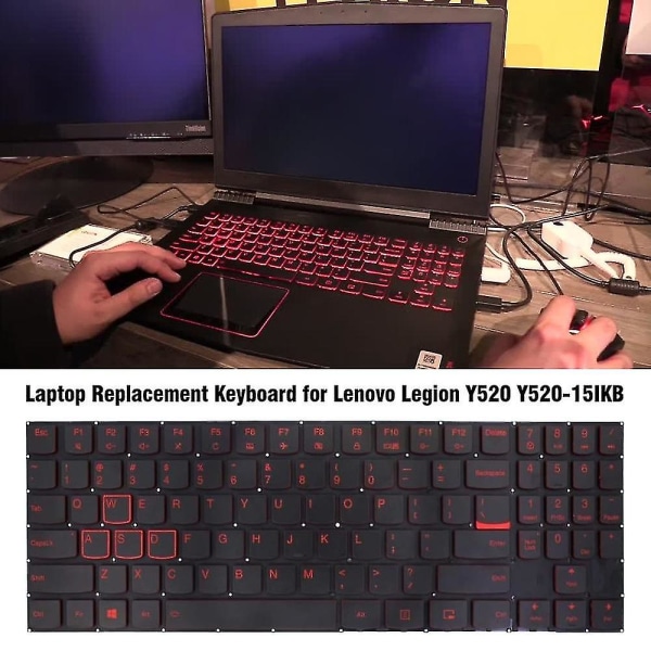 Bærbar tastatur for Lenovo Legion Y520 Y520-15IKB