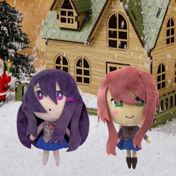 Flickor Docka Plyschleksak Mjuk Söt Docka Sovande Följeslagare Kudde Dekoration Doki Doki Litteraturklubb Figur Docka Födelsedagspresent - ZHENV（20cm A）