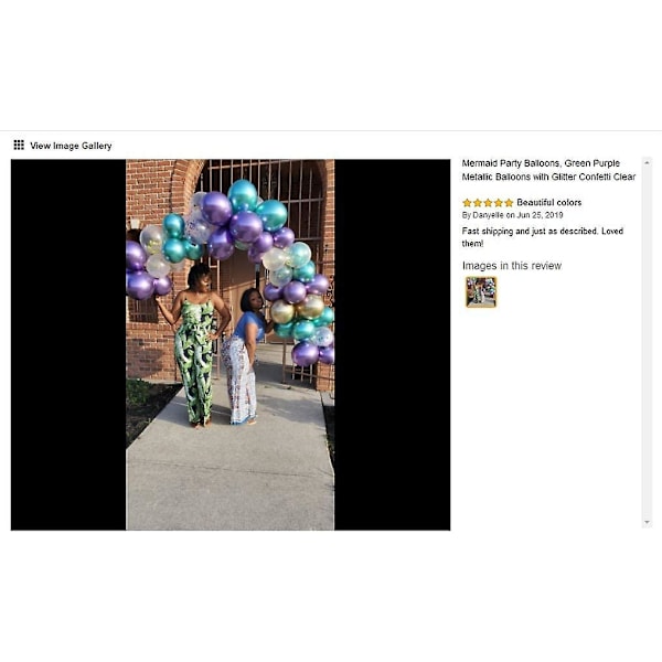 Övrig Trädgårdsdekorativ 32-pack Sjöjungfru Partyballonger, Lila Gröna Metalliska Ballonger Med Glitterkonfetti, Transparenta Glitterdekorationer Med Str