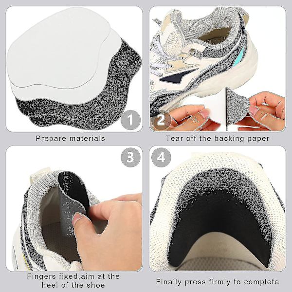 8 Par Skor Häl Reparationslapp Kit Skor Sneaker Hål Reparationslapp Självhäftande Skor Häl