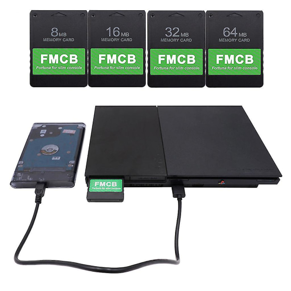 Hukommelseskort til Slim Game Console Spch-7/9xxxxx Series- Fmcb Free Mcboot Ps2
