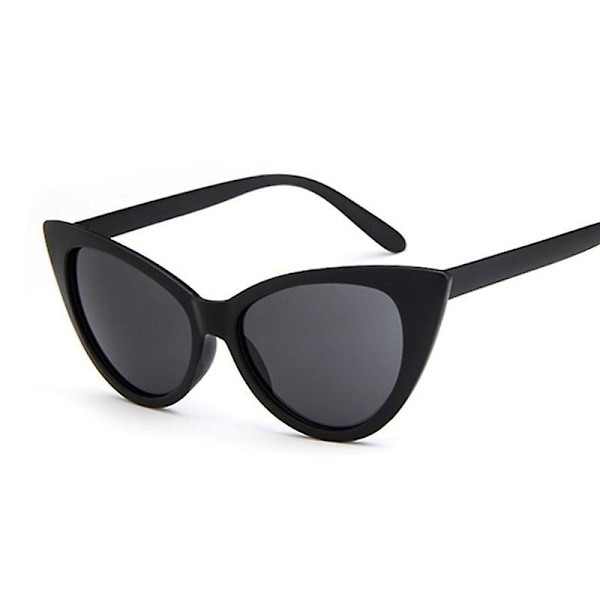Retro Sexy Cat Eye Style Solglasögon Vuxen Klassisk Svart Vit Dam Solglasögon Cateye Ram Gradient Oculos De Sol Feminino（Ljus svart）