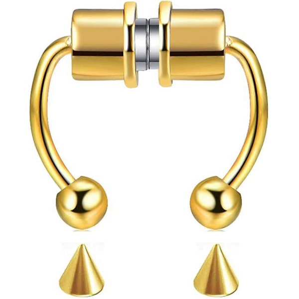 Magnetisk Septum Näsring Hästsko Rostfritt Stål Falsk Näs Septum Ringar Icke-Piercade Clip On Näs Hoop Ringar