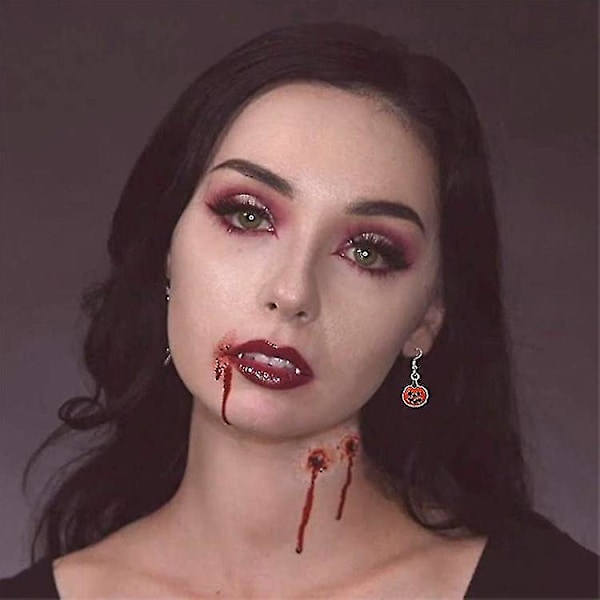 9 par Halloween Stud Øredobber Halloween Smykker Drop Dangle Øredobber Gresskar Svart Katt Stud Øredobber