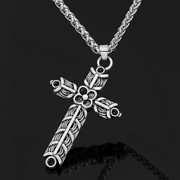 Nordisk Viking Athelstan S Kors Ragnar Amulet Halskæde - Dobbeltsidet