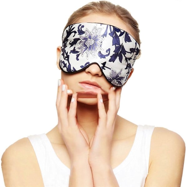 Sömnglasögon, Silke Sovmask Porcelänsmönster Ögonlock Skuggning Ögonlapp Tjock Mjuk Ögonmask Sömn Resa Ögonplåster (Färg: Leopard)