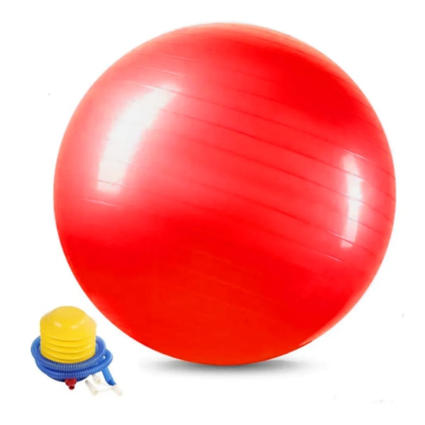 Gymnastikboll, sittande boll, Pilates, boll för yoga, sjukgymnastik, graviditet, balansboll, gymnastikboll, (röd)