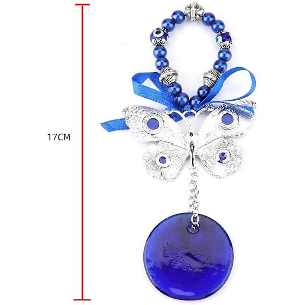 Blå Ögon Skydd Blå Amulet Glashänge Lycklig Hemskydd Väggdekoration