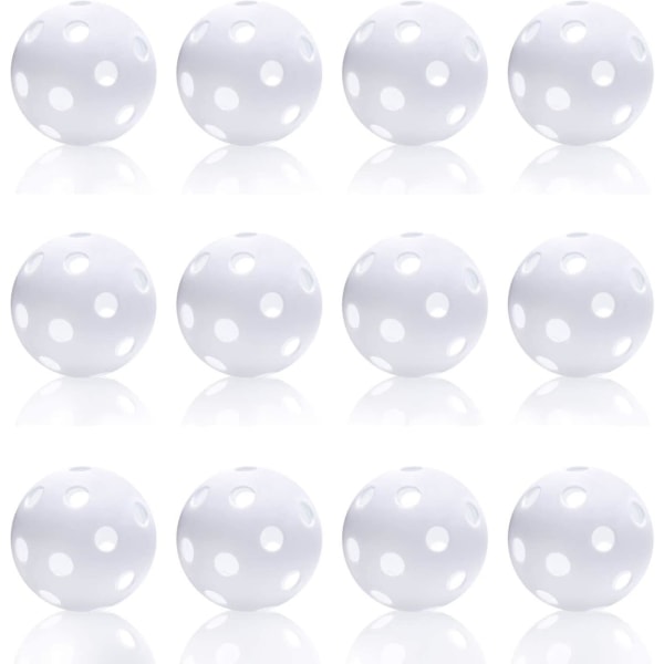 12 Pack Plastic Baseball Practice Baseballs For Hitting, Indoor Outdoor Lightweight Balls