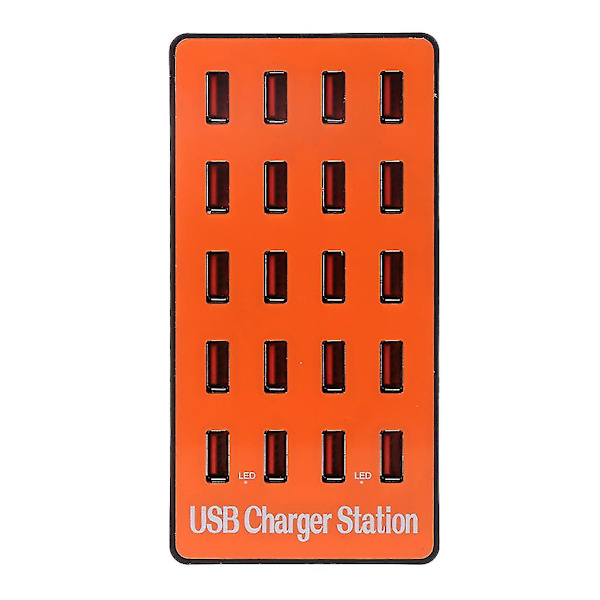 2024 20-portars USB-hubb laddare strömadapter vägg snabbladdningsdockningsstation 100w