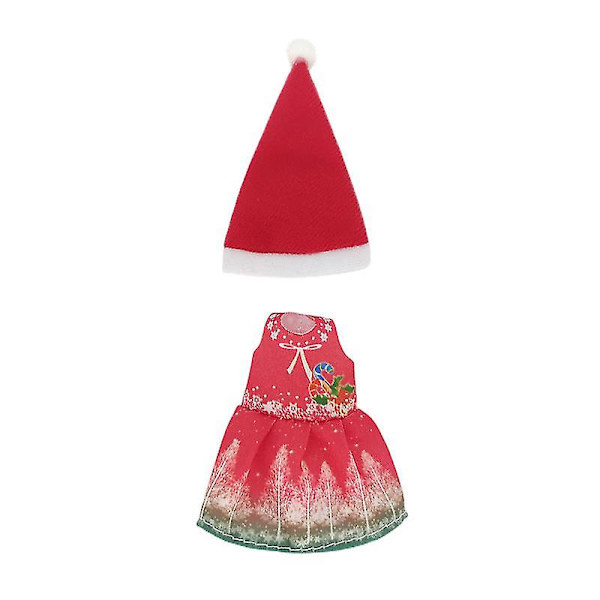 Slumpmässig leverans 30cm/11 tum Barbie Jul Förälder-barn Set Födelsedagspresent Prinsessa Leksak Dockkläder Dekoration För Pojke Flicka (3 st)