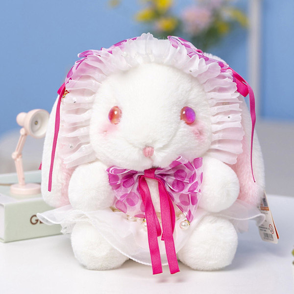 Kawaii Lolita Bunny Plysch Leksaker Realistiska Stoppade Dockor Mjuka Bekväma Hudvänliga Plysch Leksaker För Barn Födelsedag Barn (14CM B)