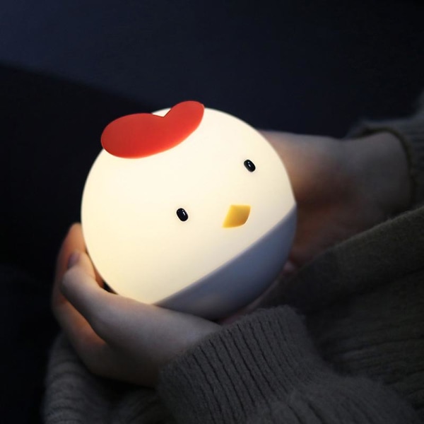 Wabjtam 1pc Silicone Chick Bedside Lamp Dimmable Baby Night Light With Touch Control,rechargeable, For Nursing Breastfeeding