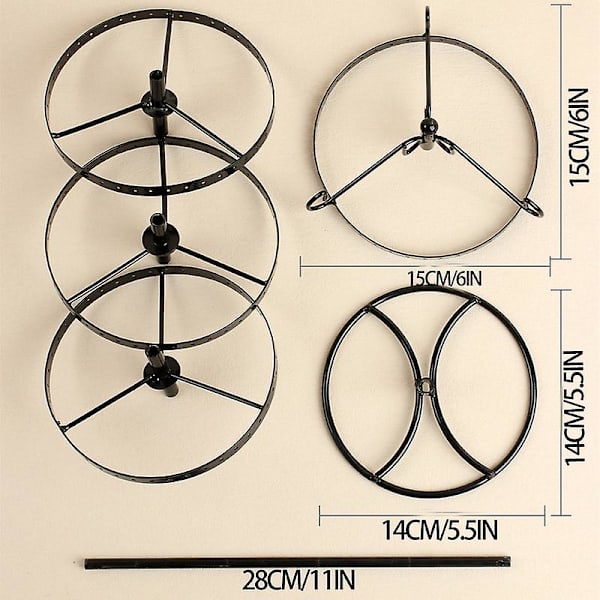 Ørepyntstativ Organizer 360° Rotasjon Ørepynt Oppbevaring Metall Smykkeholder Smykke Organizer 4 Lag Ørepynt Display Stativ