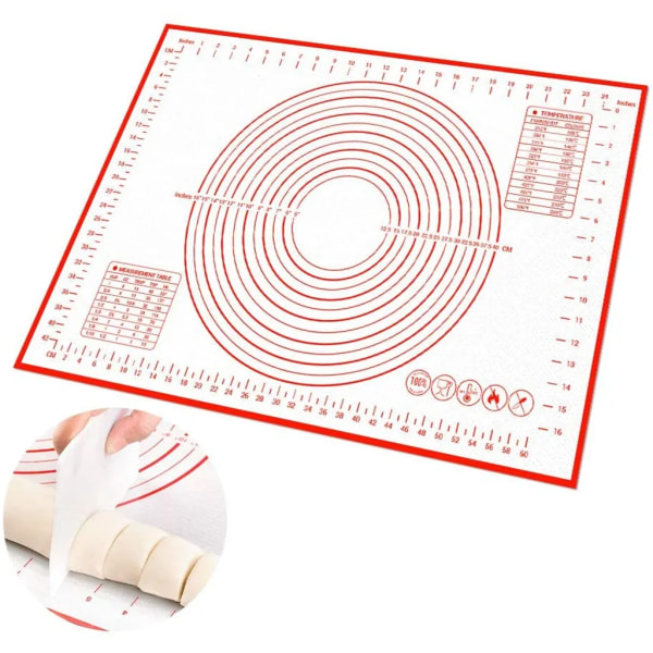 Bakmatta-70x50cm Återanvändbar Silikon Bakmatta-Degmatta