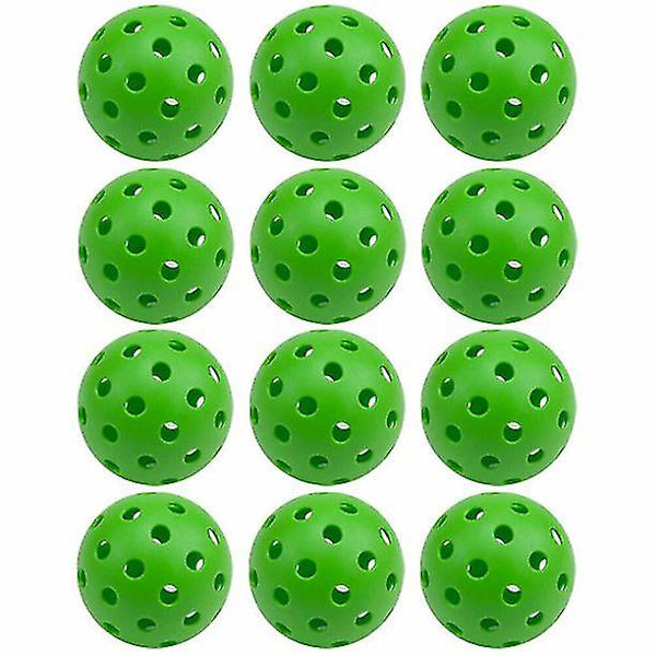12-pack med supermjuka basebollträningsplastbollar, gröna