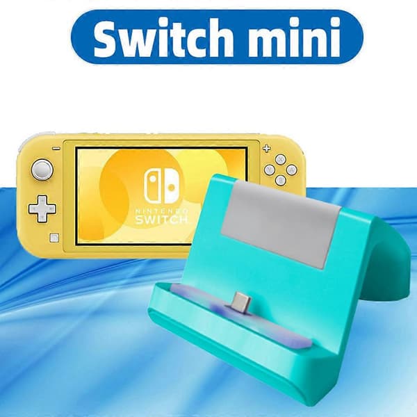 Laddningsställ Mini Laddningsmonitor Dock Stativ Tillbehör Kompatibel med Switch/Switch Lite Bärbar Spelsystem - Grön