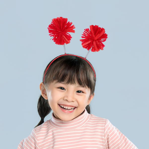 12 stk Pom Pom Hodebånd Festlige Bopper Hodebånd Pom Pom Hårstyling Tilbehør