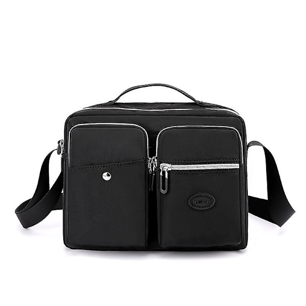 Håndveske Mote Dame Håndveske Skulder Bag Nylon Vanntett Dame Messenger Crossbody Bag（svart）