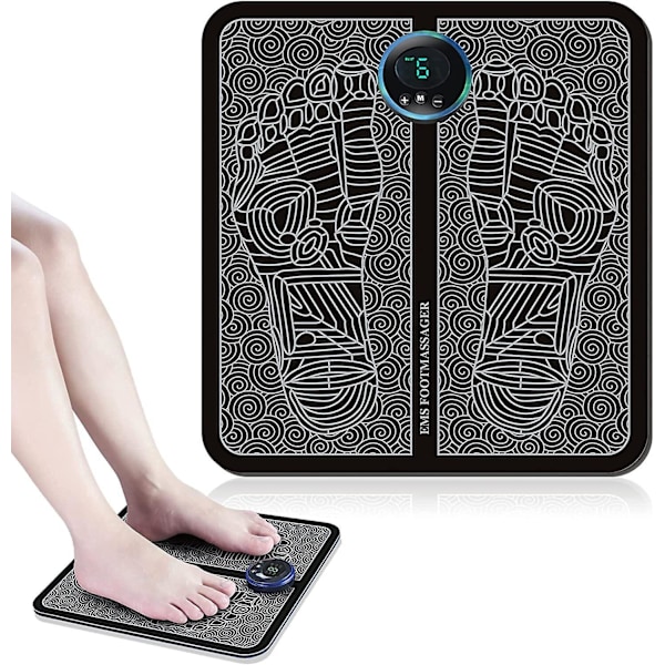 Ems Foot Massager Leg Reshaping Mat Pad Blood Relief Pains Rechargeable Usb