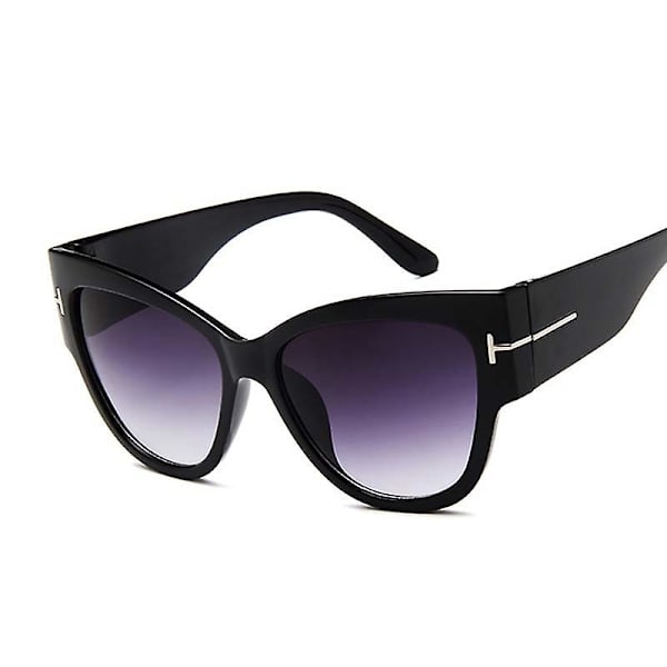 Kattöga Retro Solglasögon Vuxen Mode Vintage Solglasögon Vuxen Märke Designer Liten Ram Sexig Gradient Oculos De Sol（DoubleGray）