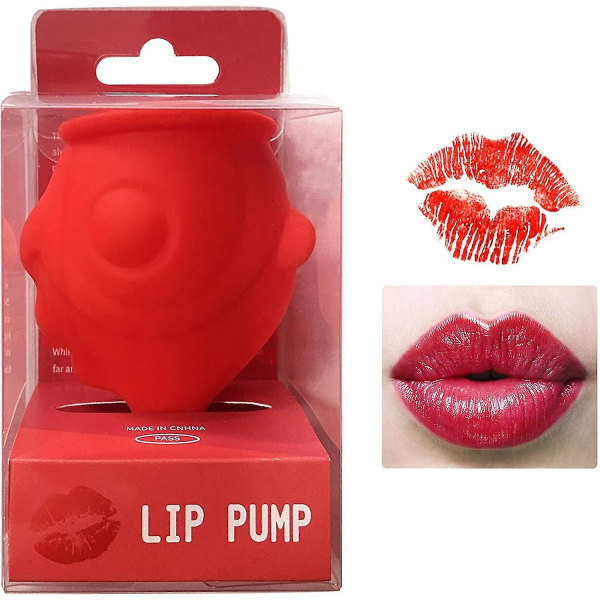 Lips Enhancer Plumper Device Läppar Plumper Silikon Fiskform Naturlig vitlinglyra Munverktyg