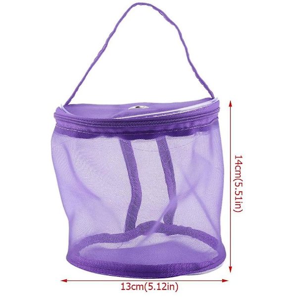 Bärbar stickad väska cylinder nät ull arrangör lätt bekväm behållare tote garn tillbehör