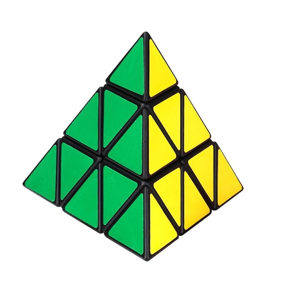 Magic Cubes Pyramid, 3x3x3 Pyraminx Magical Pyramid Smooth Puzzle Cube Dekompression Legetøjsgave til Puzzle Cube-entusiaster（A）