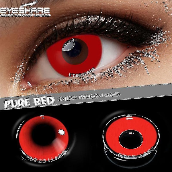 2 kpl Cosplay värilliset piilolinssit silmille Kosmeettiset värilliset piilolinssit Anime piilolinssit Kauneus Puipls Meikki piilolinssit