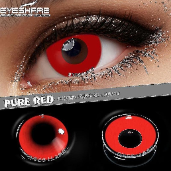 2 stk Cosplay fargede kontaktlinser for øynene Kosmetiske fargede linser Anime kontaktlinser Beauty Puipls Makeup linser