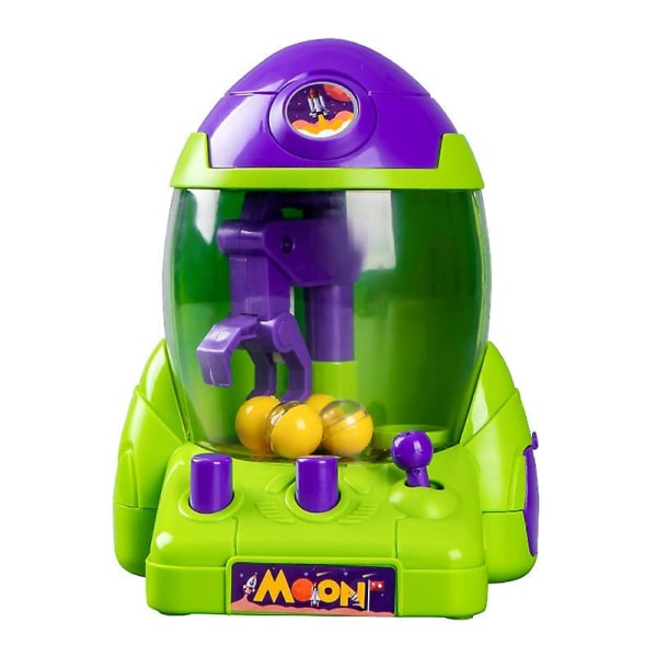 Børns Mini Claw Machine Legetøj Space Rocket Ball Machine Hot sælgende populært legetøj rundt om i skolen (grøn)