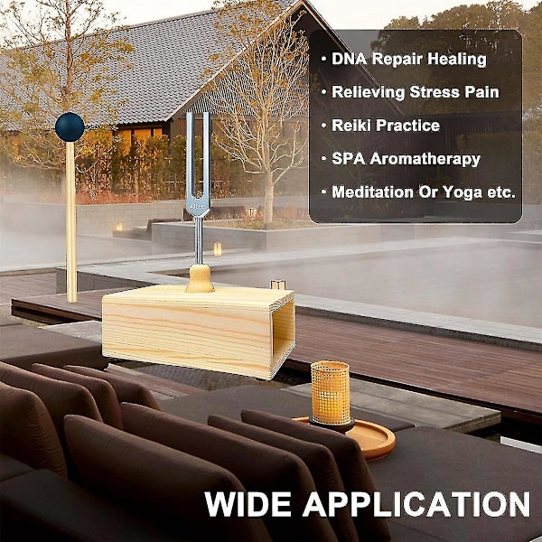432 Hz Stemmegaffel med Resonanskasse, Til Lydhealing, Stemmegaffel Resonansundervisning, Høretest