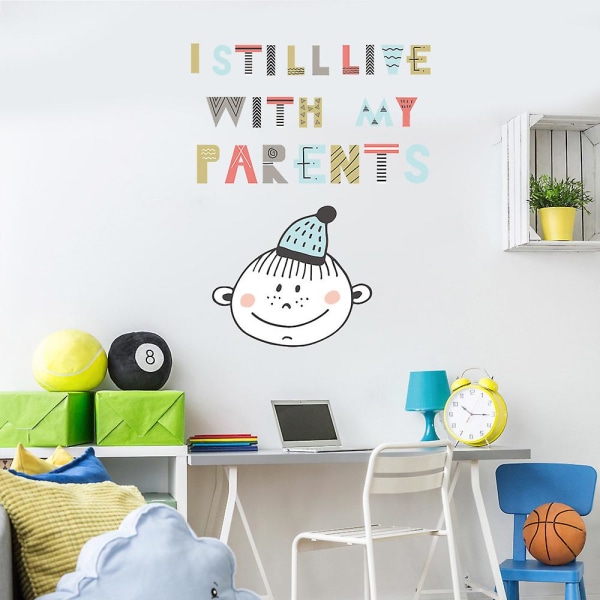 Wabjtam-dekal,färgglada Words-väggklistermärken, Kreativ väggkonst Dela Discover Dream Imagine Vinyldekal för barn Klassrumslekrumsinredning