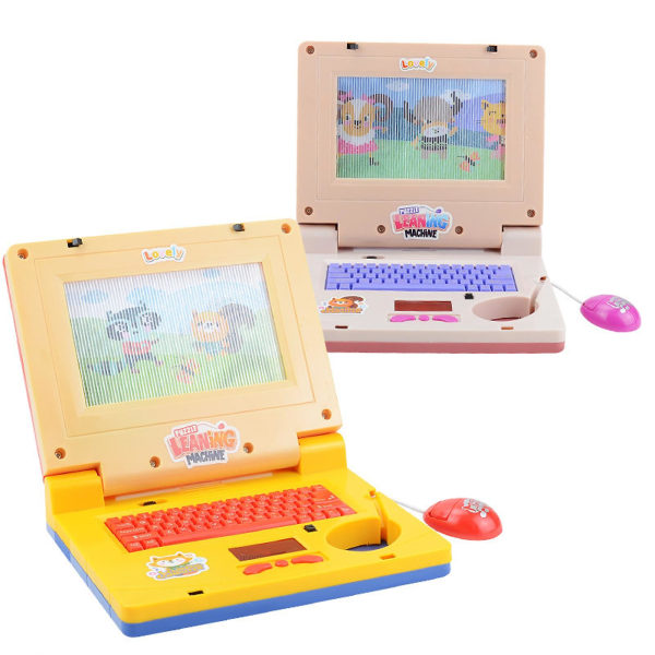 Bærbar leketøy for barn Elektroniske leker Pedagogisk læring Datalyd Lilla Gul Plastmus Tastatur Morsom musikk（gul）