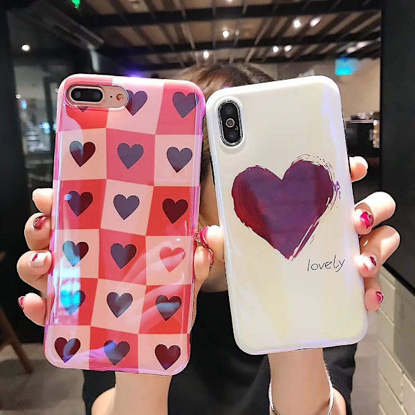 Telefonfodral Kompatibelt Med Iphone Xr, Elegant Vacker Röd Hjärtmönster Blank Yta Skyddsfodral Mjuk Tpu 360 Grader Bra Skydd - Stort Röd Hjärta