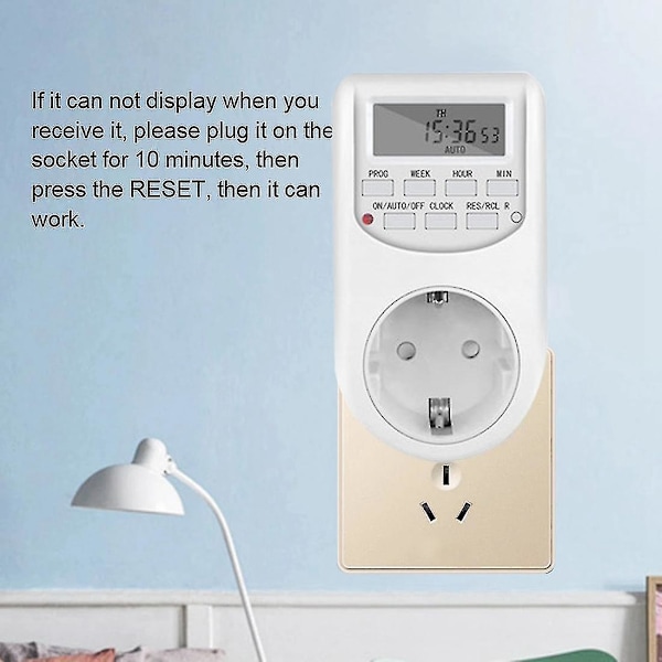 Eu Plug-in Programmerbar Timer Switch Stikkontakt 50hz Med Sommertid