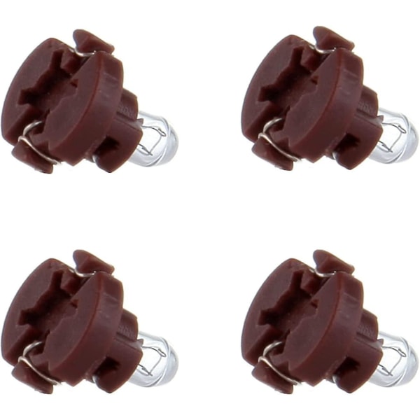 Pakke med 4 erstatningslyspærer for dashbord A/C instrumentklynge panel dashbordmålerlys varmt hvitt T3 Neo Wedge halogenpære 12v