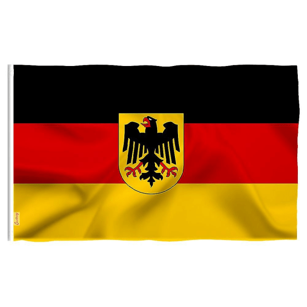 Tysk flagg, våpenskjold Eagle-klistremerke Die Cut Decal Vinyl Tyskland 3x5ft/90*150cm Hengende Parade/festival/hjemdekorasjon